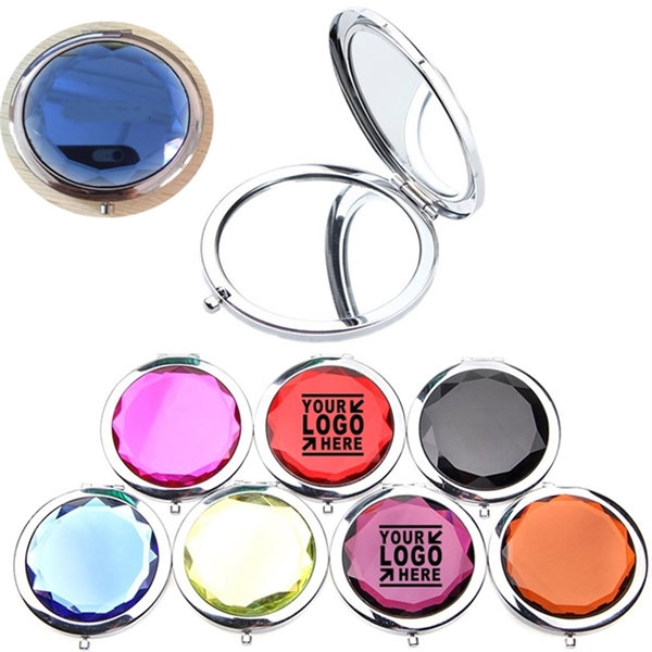 Round Metal Cosmetic Pocket Mirror