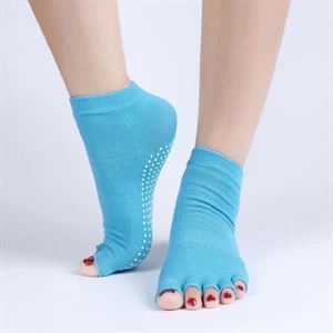 Toeless Half Toe Yoga Socks with Anti Slip Grip