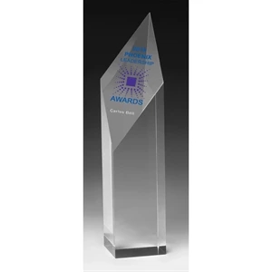 2" Thick Diamond Obelisk Award - 9" H x 2" L x 2" D