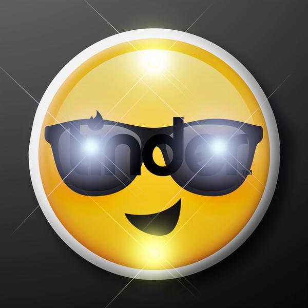 Cool Dude Sunglasses Emoji LED Party Pins - Image 2
