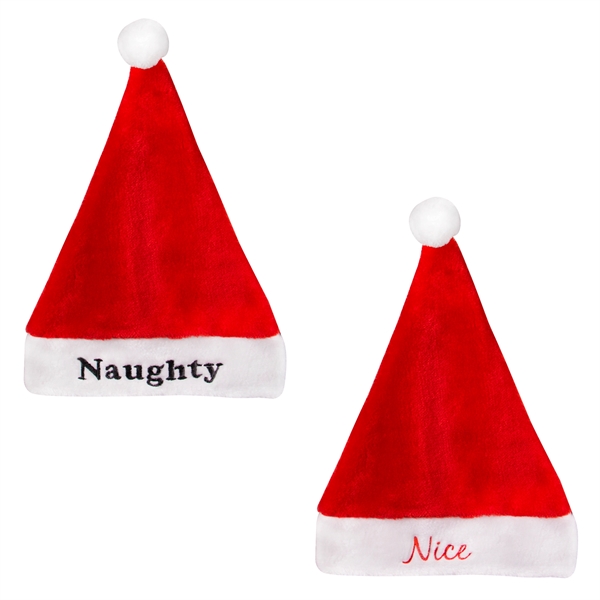 Nice & Naughty Santa Hats - Image 2