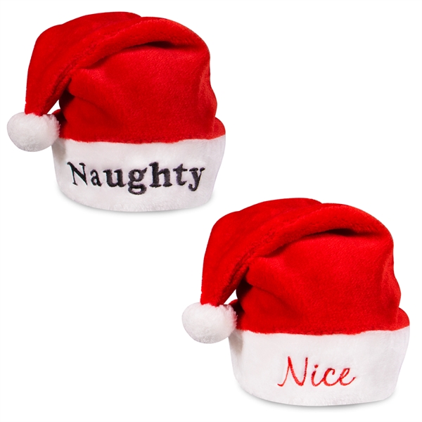 Nice & Naughty Santa Hats - Image 3