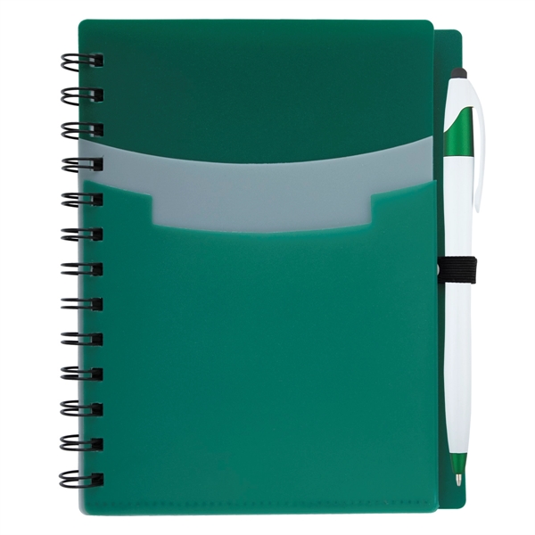 5" x 7" Tri-Pocket Notebook & Pen - Image 4