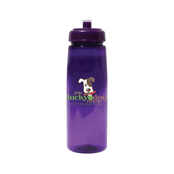 30 oz. Poly-Saver PET Bottle with Push 'n Pull Cap, Full Col - Image 3
