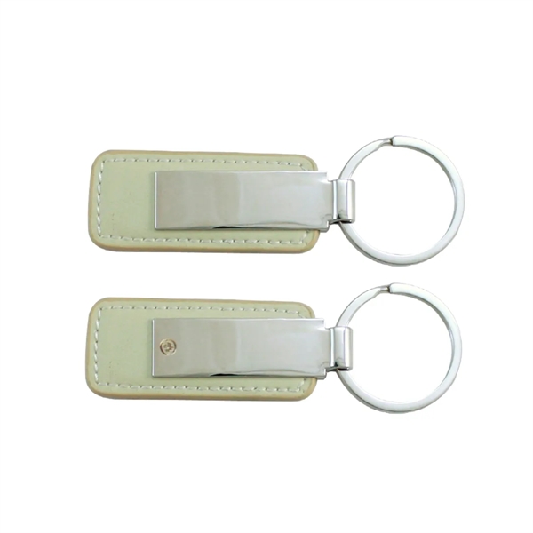 Leatherette with Rectangular Metal Key Tag - Image 6