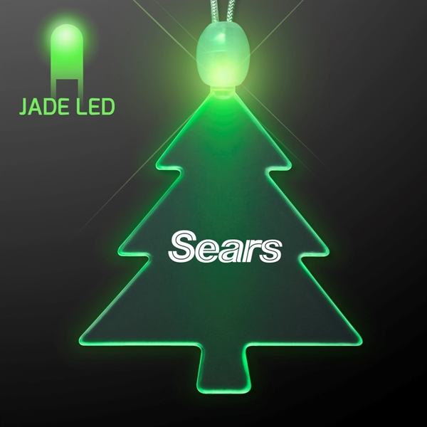 Acrylic Christmas Tree Shape Necklace with LED - Image 2