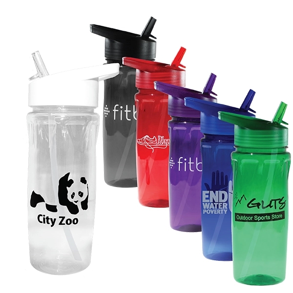 18 oz. Poly-Saver PET Bottle with Straw Cap - Image 10