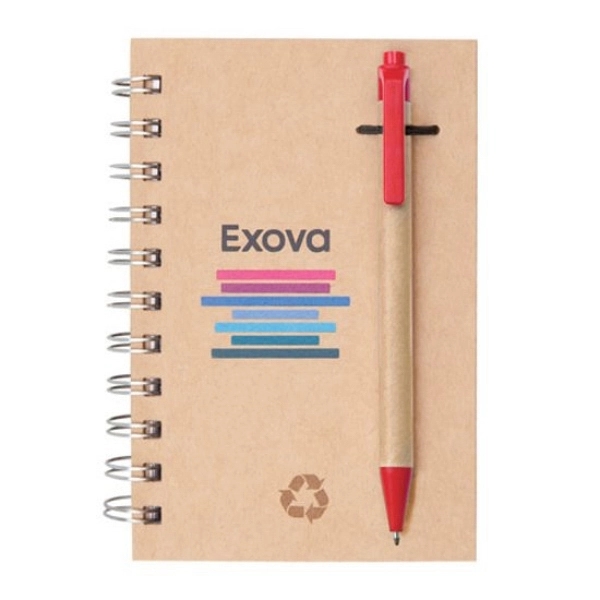 Recycled Notebook/Pen Combo - 4"x6" - Image 3