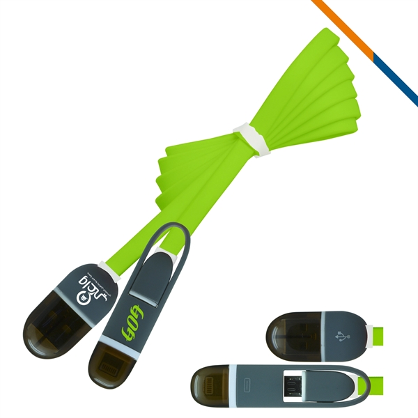 Magnum 2in1 USB Charging Cable-Green - Image 1