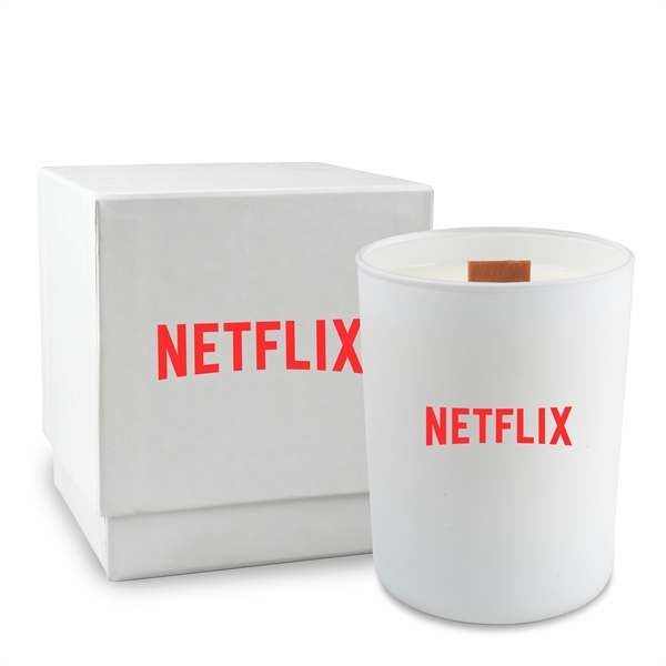 14 oz. White Matte Tumbler Candle, with LUX Gift Box