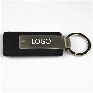 Metal  Key Ring with PU Leather
