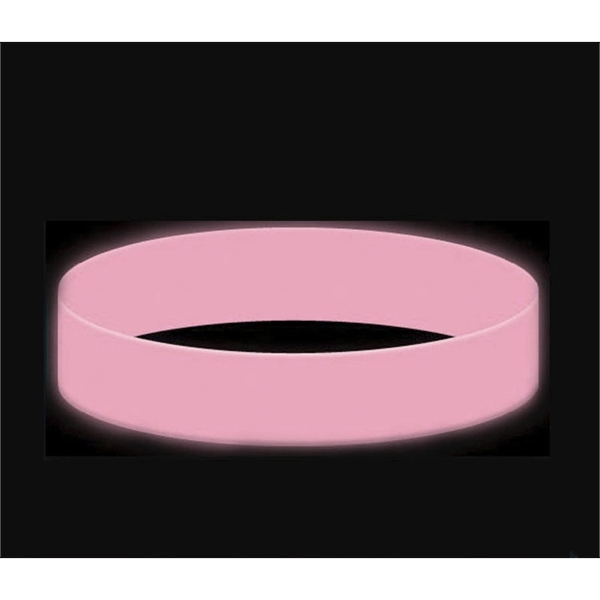 Glow in the Dark Embossed Silicone Bracelet/ Wristband - Image 1