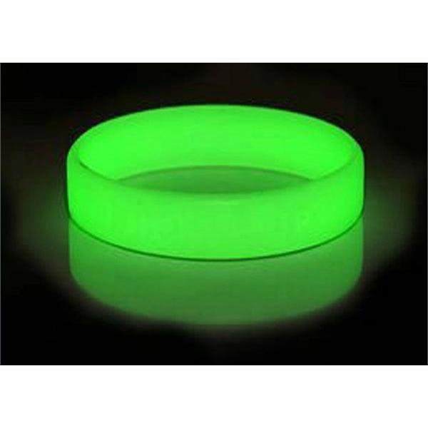 Glow in the Dark Embossed Silicone Bracelet/ Wristband - Image 2