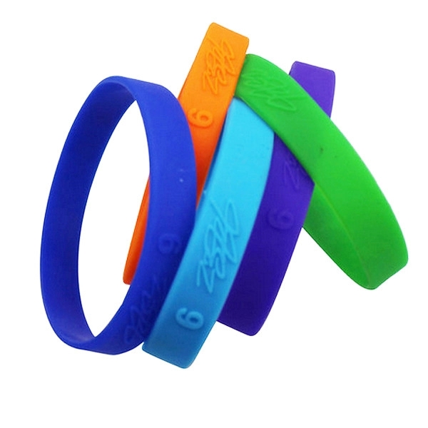 Debossed Silicone Bracelet with Color Filled - Image 8