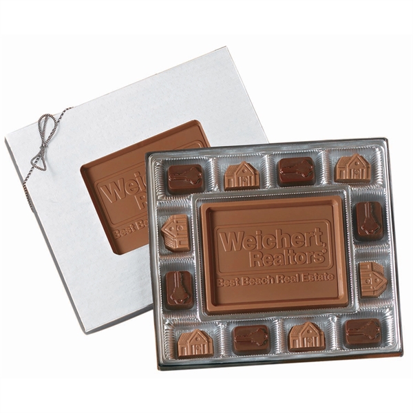 Small Custom Chocolate Delights Gift Box w/ Themed Chocolate - Image 1