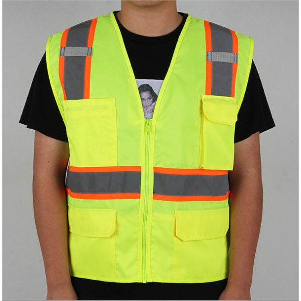 Mesh Reflective Safety Vest With Pockets - Image 3