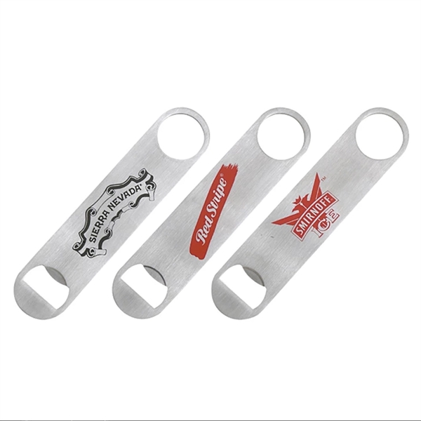 Paddle Style Stainless Steel Bottle Opener - Image 1