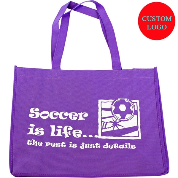 Non-Woven Grocery Tote Bag (13 3/4" W x 11 3/4" H x 4" D) - Image 3