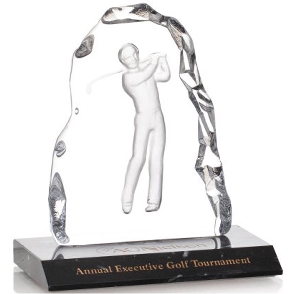 Golfer Iceberg Award on Marble -Male - Image 1