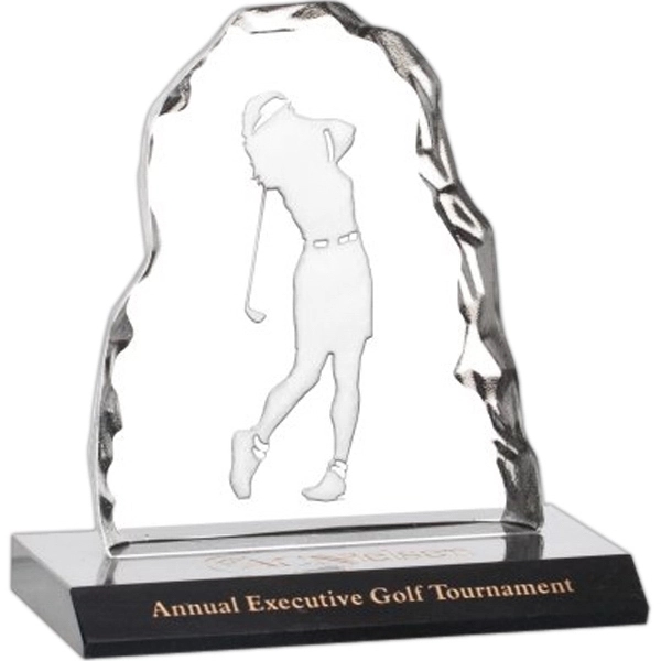 Golfer Iceberg Award on Marble -Female - Image 1