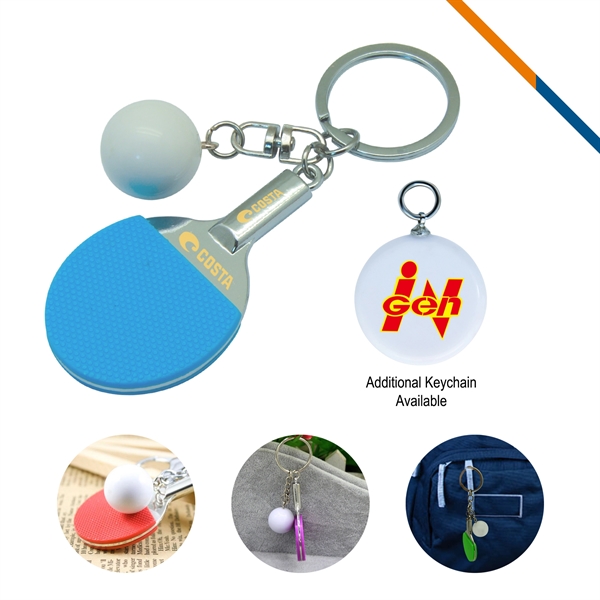 Table Tennis Keychain-Blue - Image 1