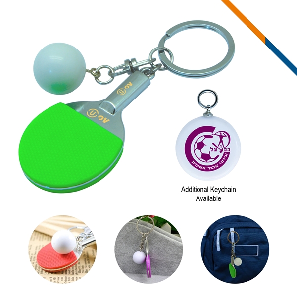 Table Tennis Keychain-Green - Image 1