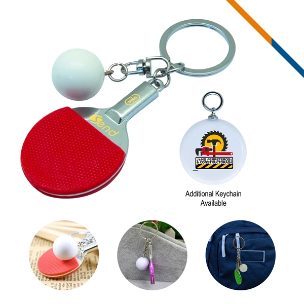 Table Tennis Keychain-Pink - Image 3