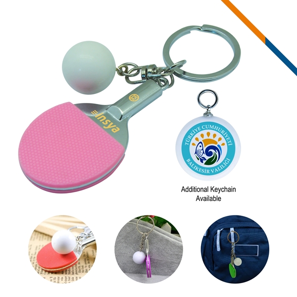 Table Tennis Keychain-Yellow - Image 6