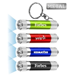 Union Printed, Bright Metal LED Mini Flashlight Keychain