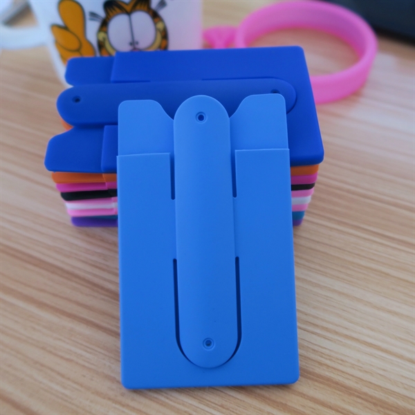 Silicone Cell Phone Stand w/Card Holder - Image 8