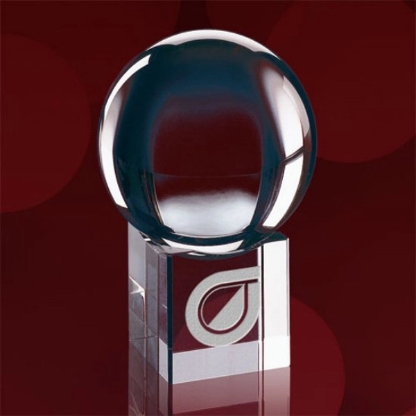 Optical Sphere Award on Cube Base - Image 1