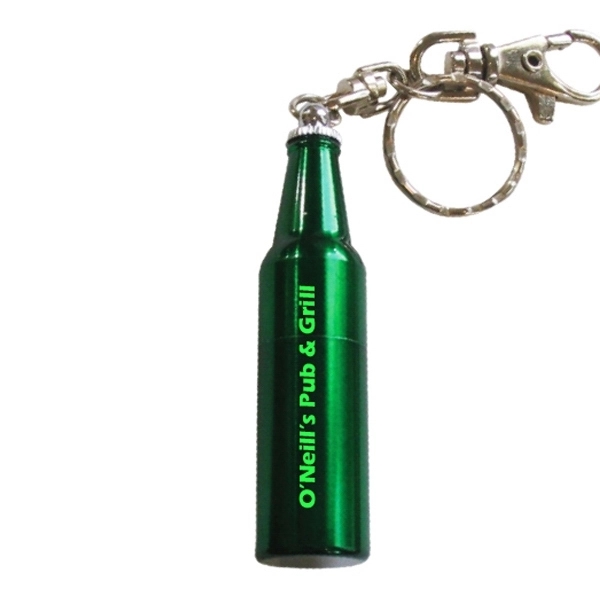 Beer Bottle USB Flash Drive w/ Key Ring - Image 1