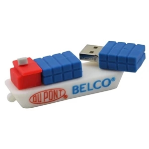 Freighter/Container Boat Shaped USB Flash Drive