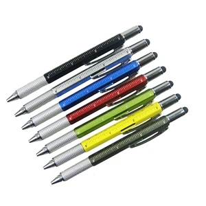 6 in 1 Tool Set Pen Multi-function Stylus Twist Pen