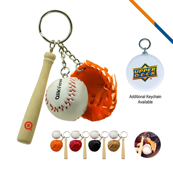 Baseball Glove Keychain Brwon - Image 2