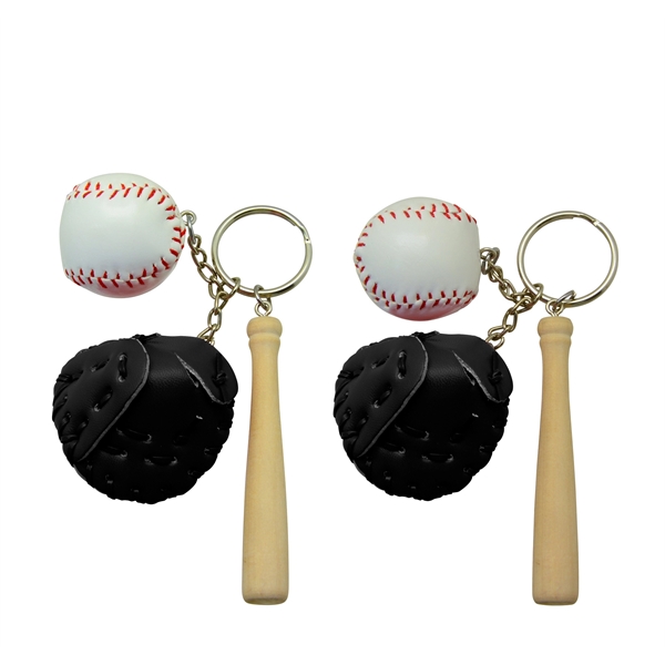 Baseball Glove Keychain Black - Image 5