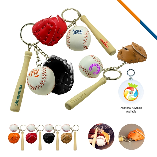 Baseball Glove Keychain Brwon - Image 4