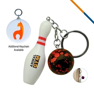Bowling Keychain Red