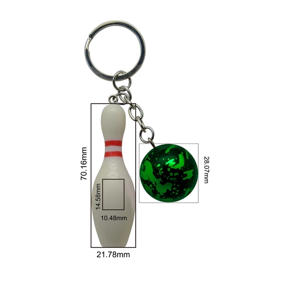 Bowling Keychain Red - Image 3