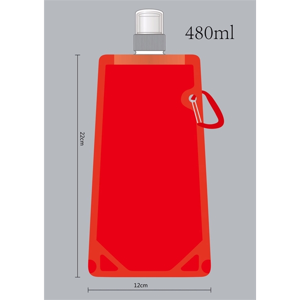 16 Oz. BPA-Free Foldable and Reusable Water Bottle ( 480ML ) - Image 3