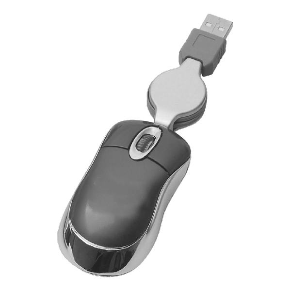 Mini Optical Mouse w/ Metallic Finish Wired - Image 2