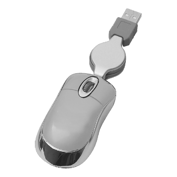 Mini Optical Mouse w/ Metallic Finish Wired - Image 4