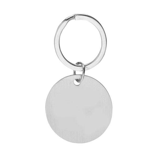 Round Shaped Flat Metal Keychain - Image 2