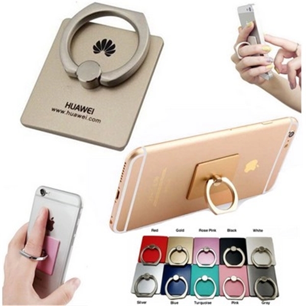 Metal Adhesive Cell Phone Ring Grip holder and Stand - Image 2