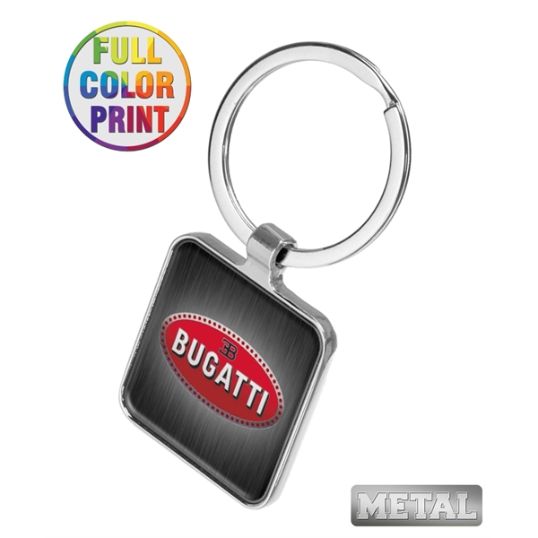 Square Shaped Metal Keychain - Image 1