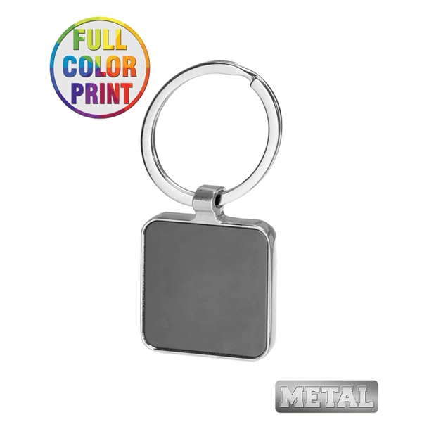 Square Shaped Metal Keychain - Image 2