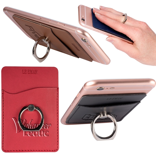 Tuscany™ Card Holder with Metal Ring Phone Stand - Image 13