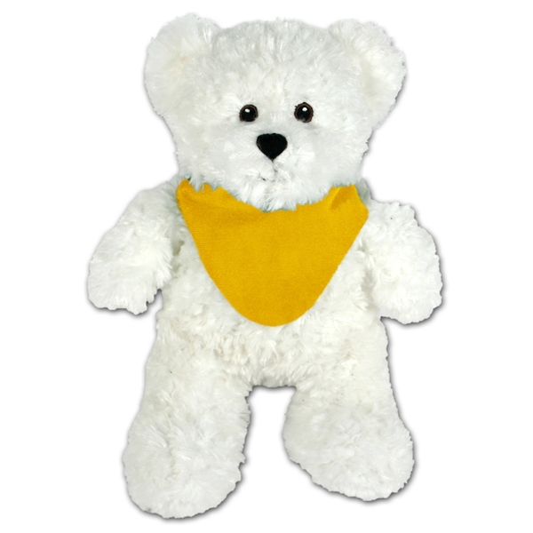 12" White Bear with Embroidered Eyes - Image 4