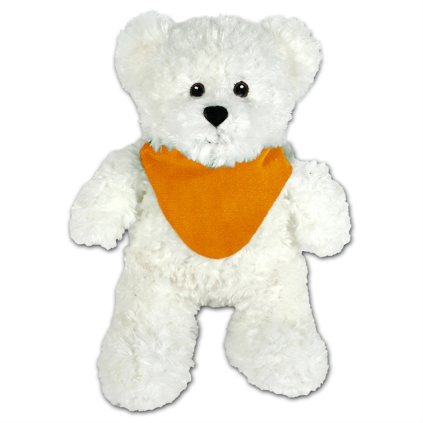 12" White Bear with Embroidered Eyes - Image 5