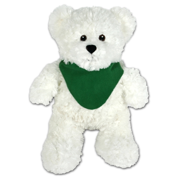 12" White Bear with Embroidered Eyes - Image 6
